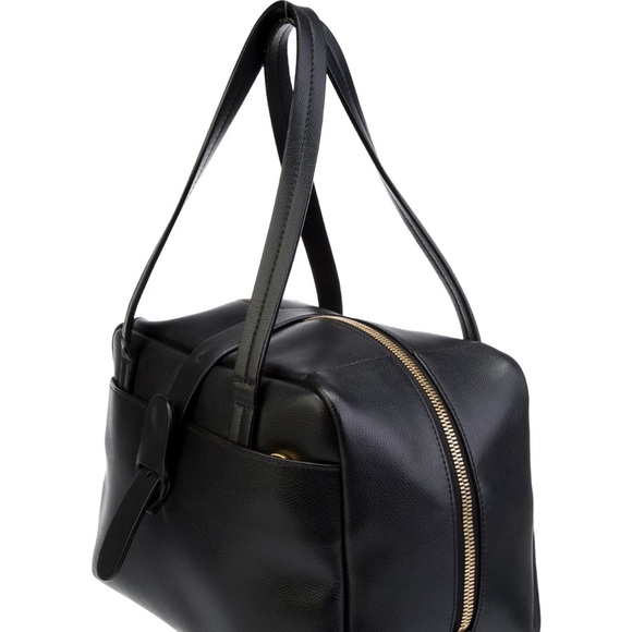 Senreve Shoulder Bag, Black Leather, Gold-Tone Hardware, Doctor Bag - Picture 2 of 5